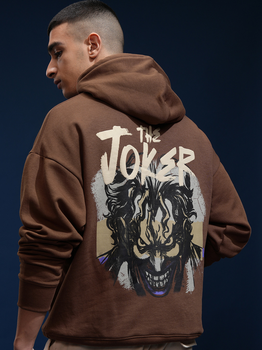HIGHLADER Joker Men Oversized Drop Shoulder Hoodie Sweatshirt