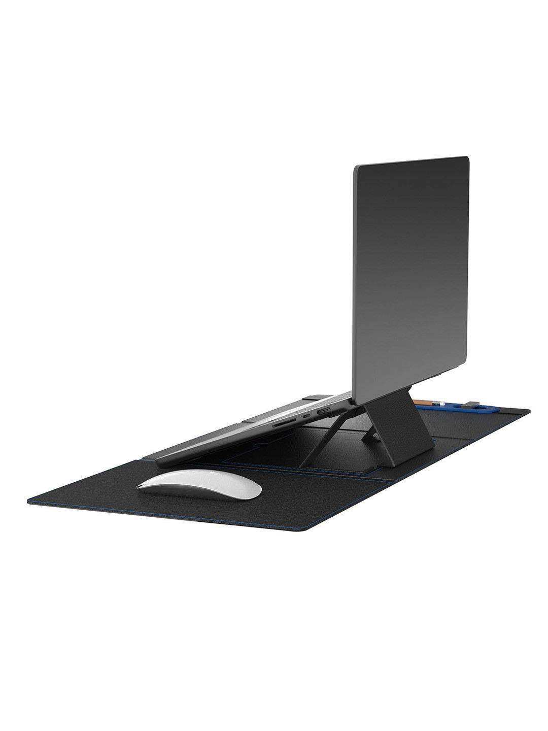 DailyObjects Morph Black Foldable Deskmat With Laptop Stand