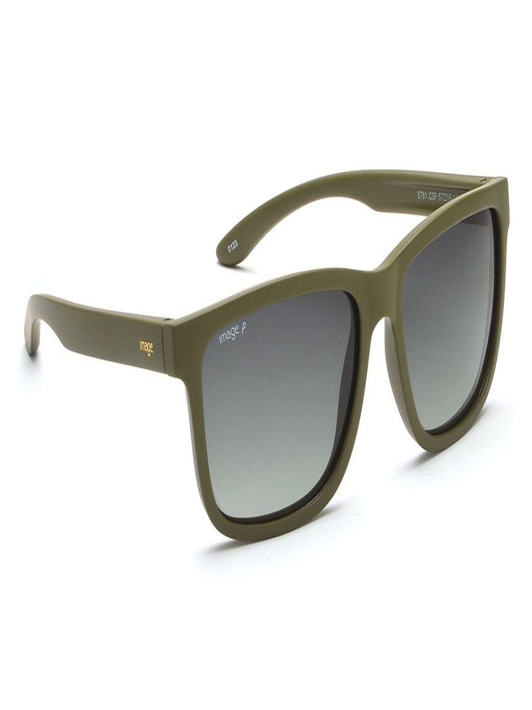 Image Men Square Sunglasses with Polarised and UV Protected Lens IMS781C3PSG-Green