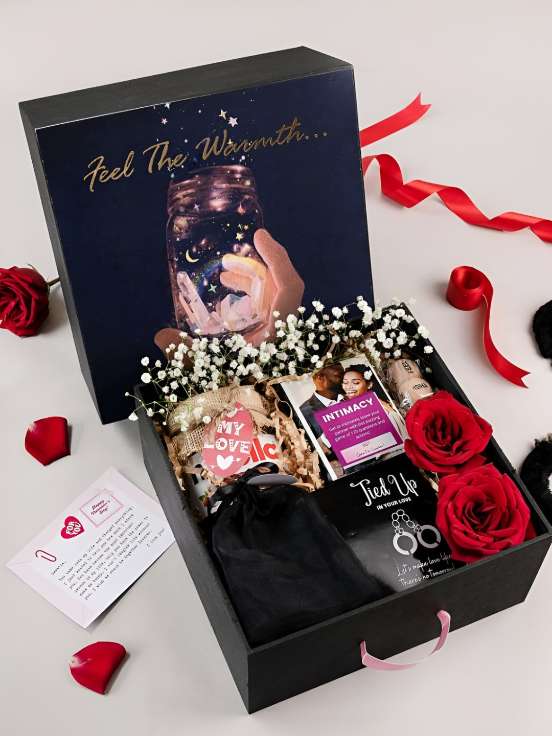 Giftcarnation Black & Red Valentines Day Gift Combo Set