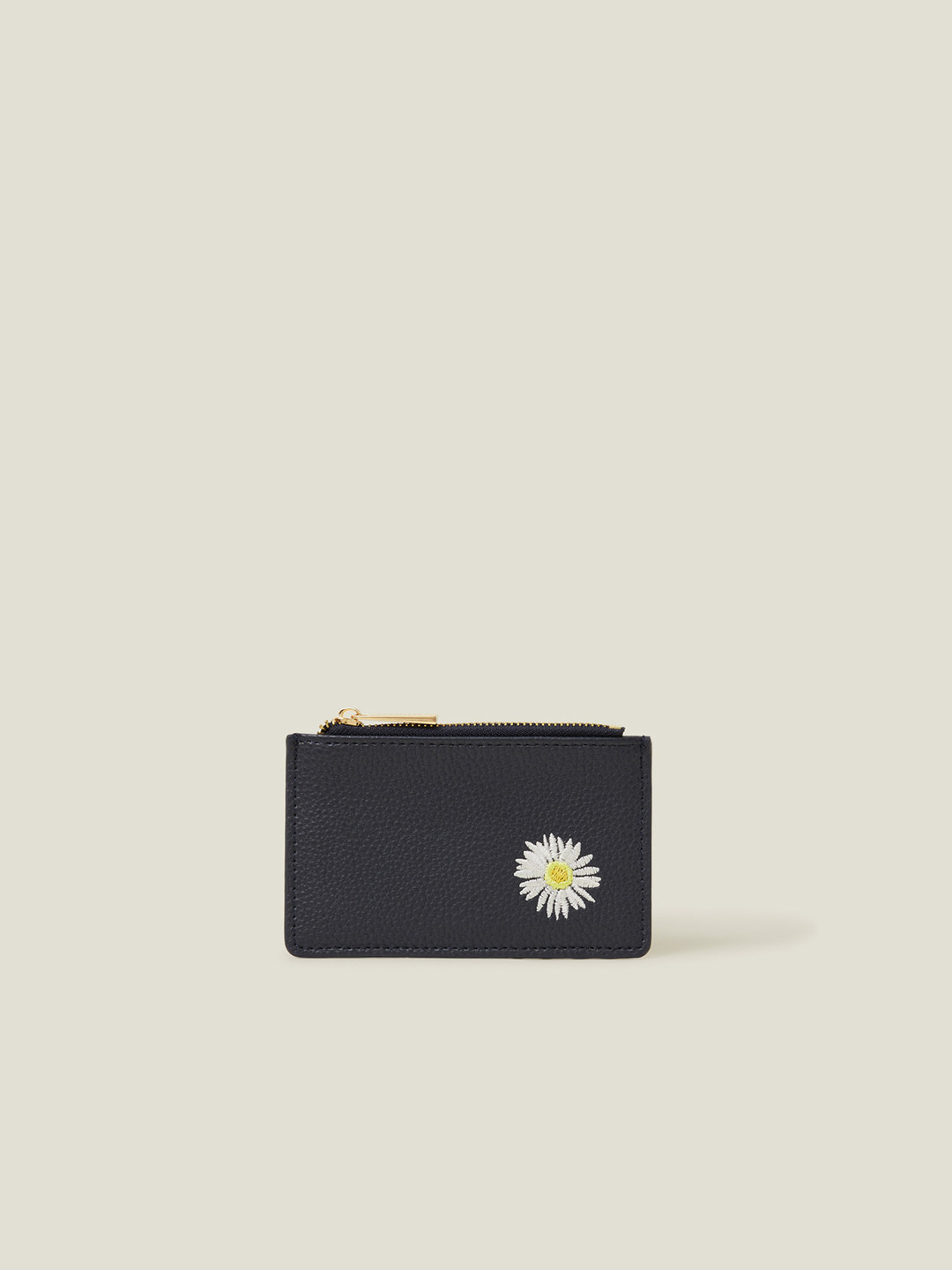 Accessorize Women Embroidered Daisy Card Holder