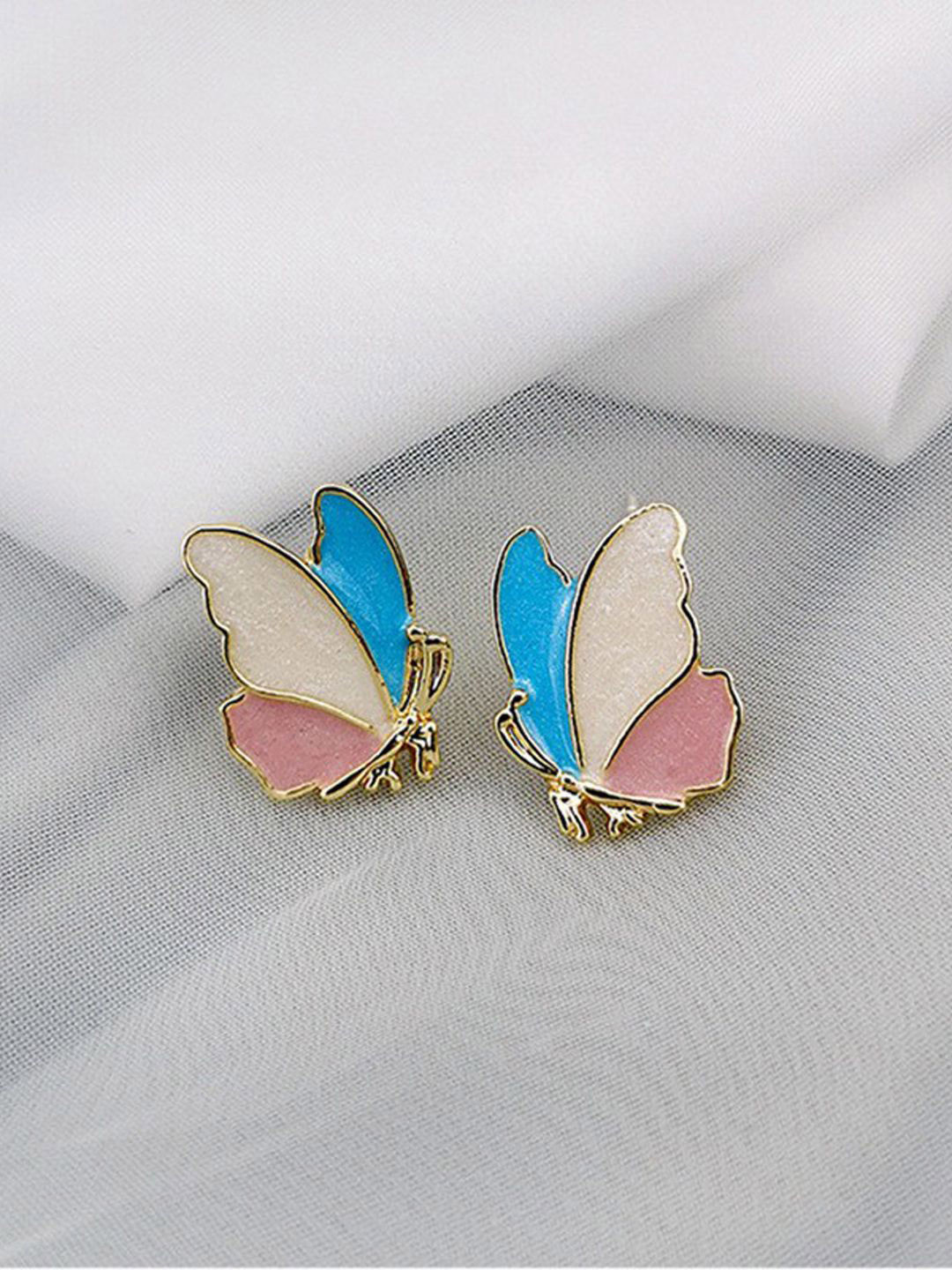 BEYTER Sterling Silver Butterfly Shaped Studs