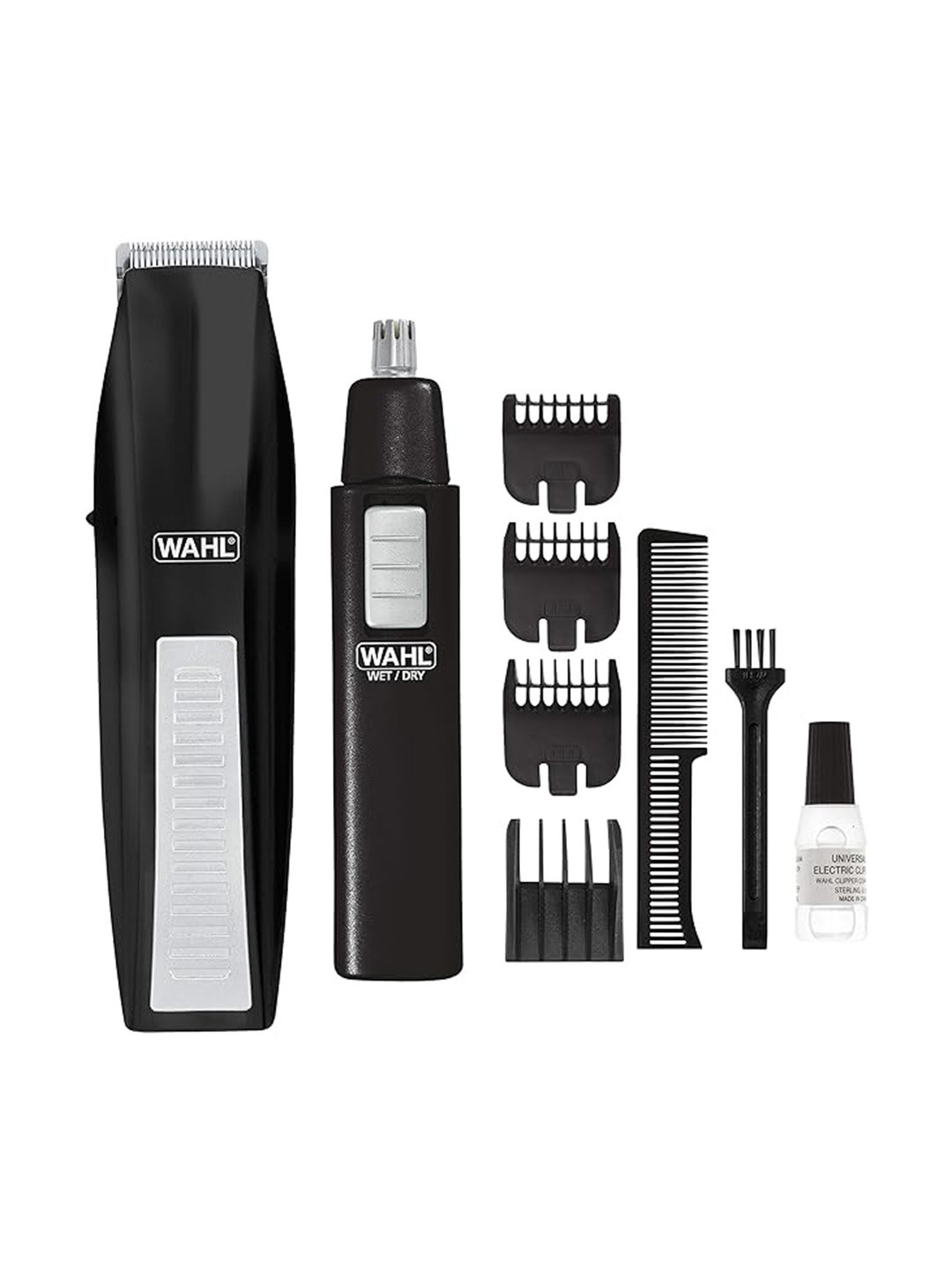WAHL 05537-1801 Battery Beard Trimmer - Black Silver
