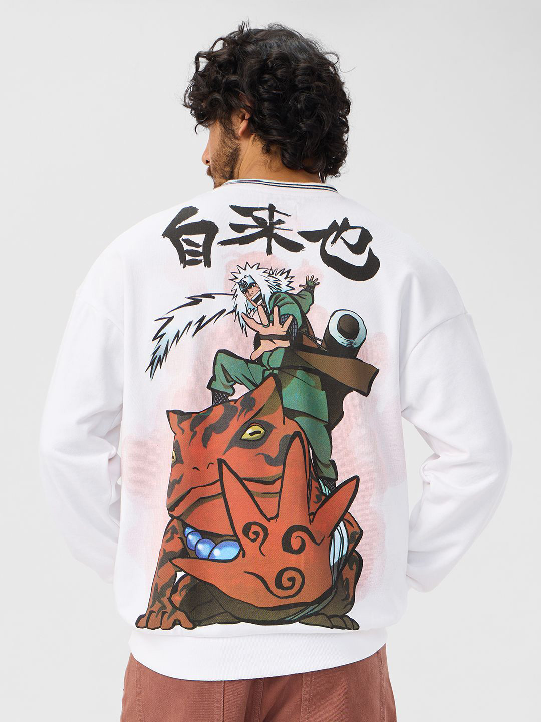 The Souled Store Men Printed Naruto Shippuden: Toad Sage Sweatshirt