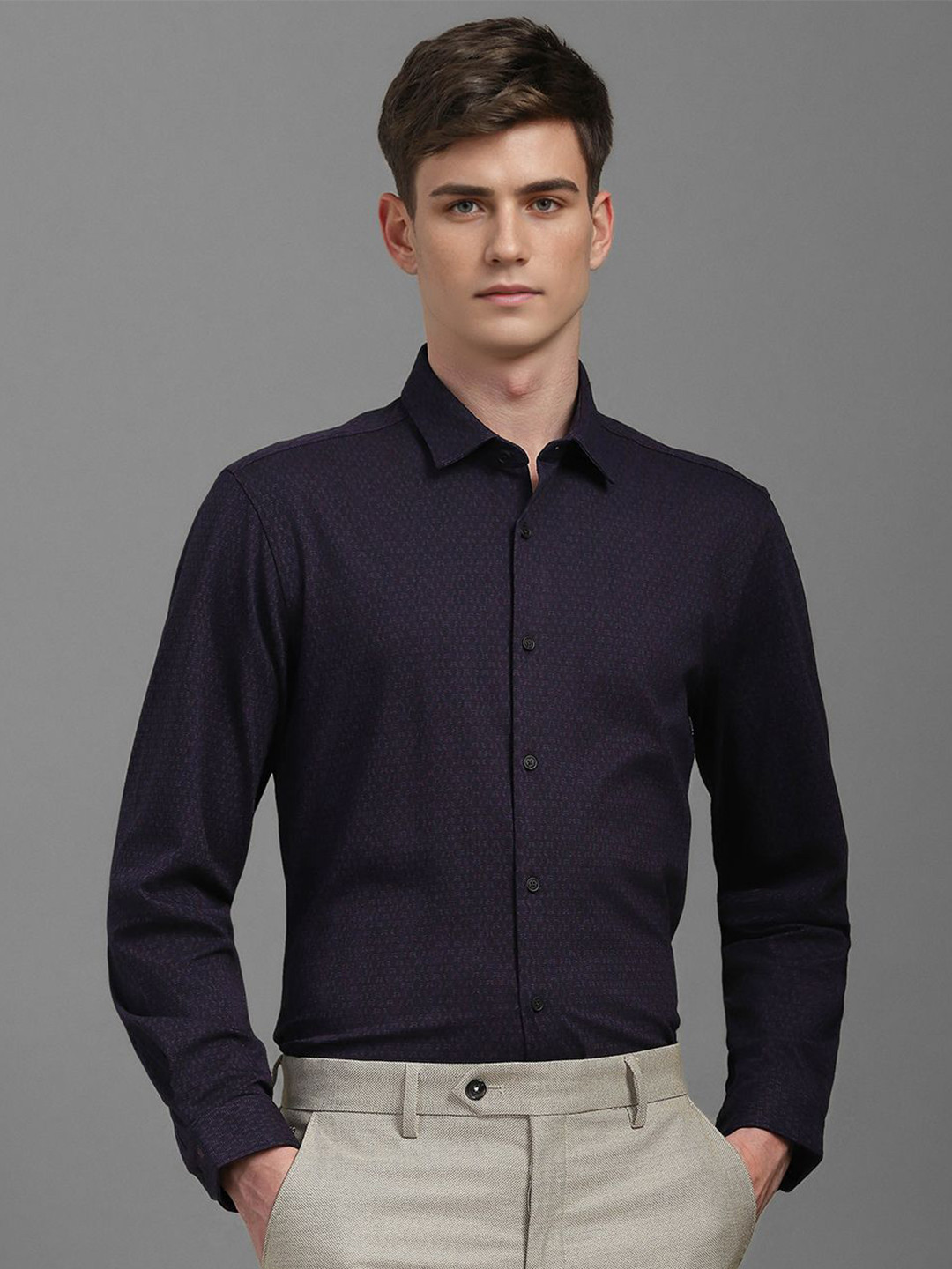 Louis Philippe Sport Men Textured Super Fit Casual Shirt