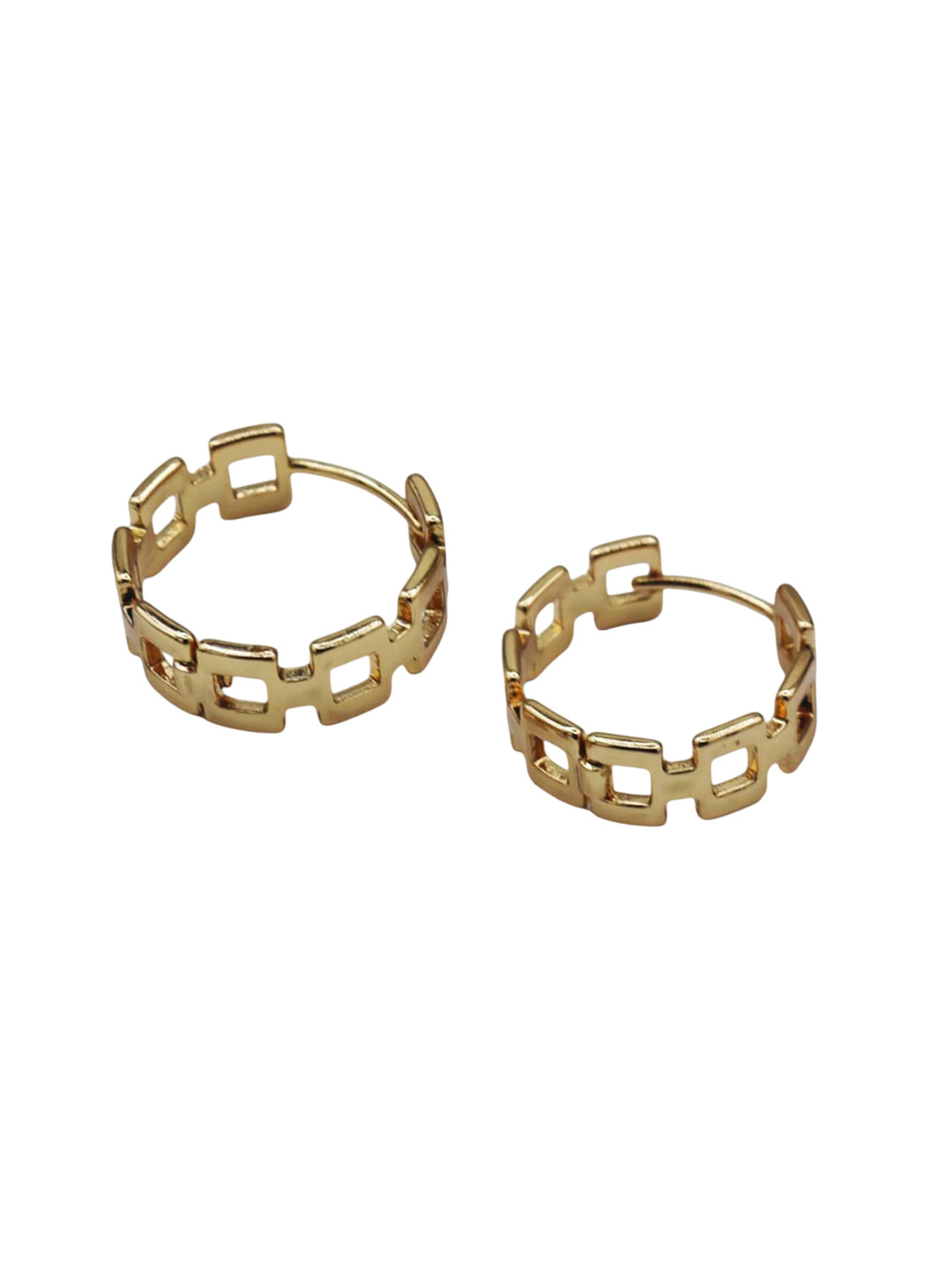 ISHI New York Rose Gold-Plated Geometric Hoops