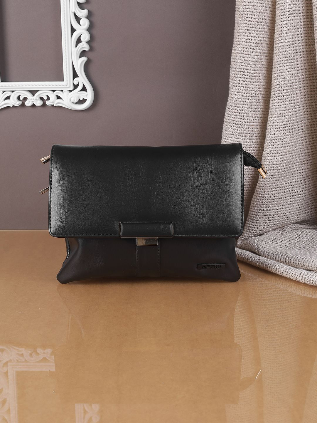 Metro Women Solid Crossbody Sling Bag