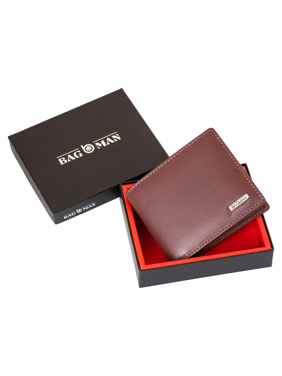 BAGMAN Men Leather Two Fold Wallet