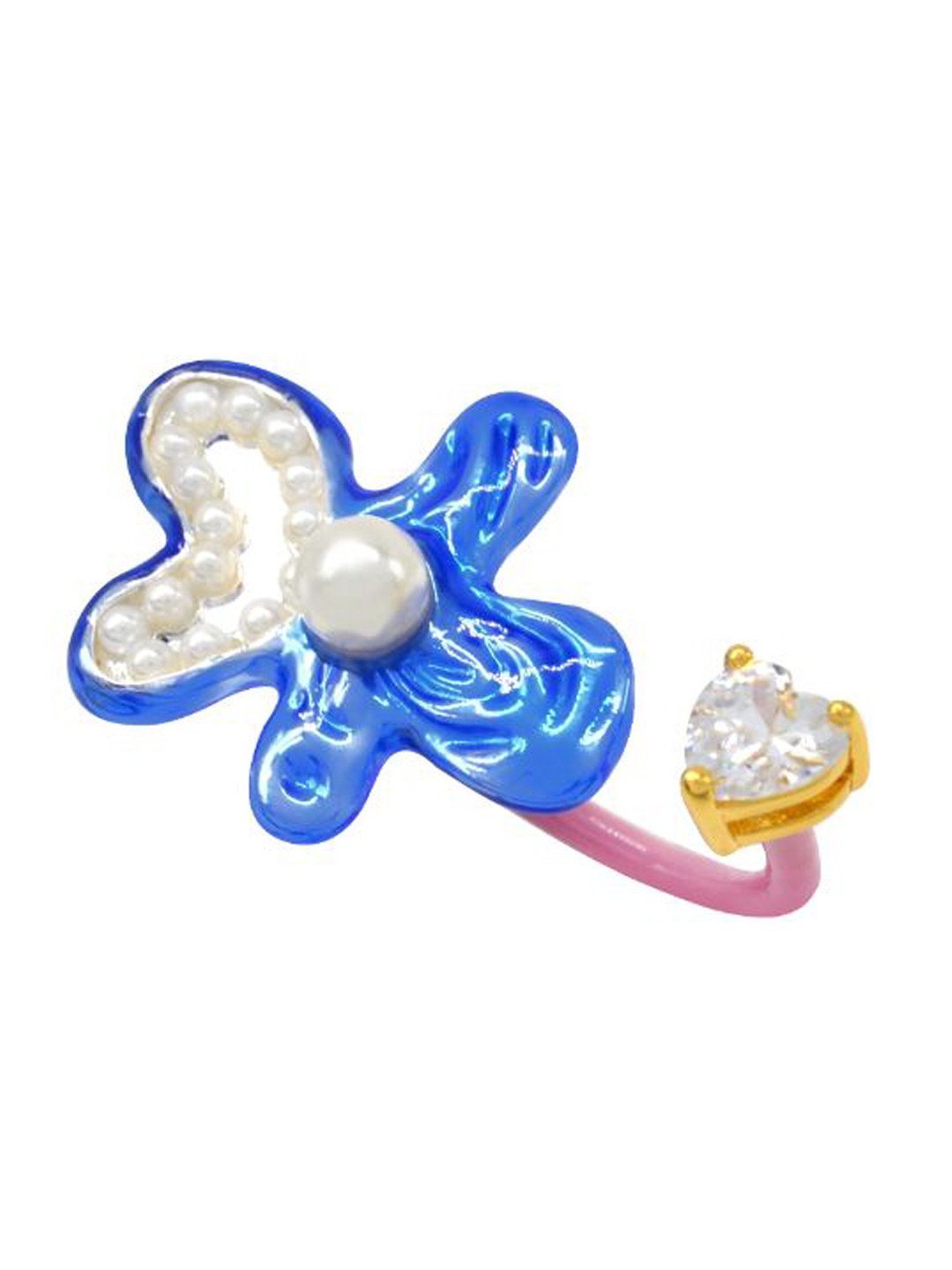 Sahi London Gold-Plated Artificial Stones Studded Fantasy Finger Ring