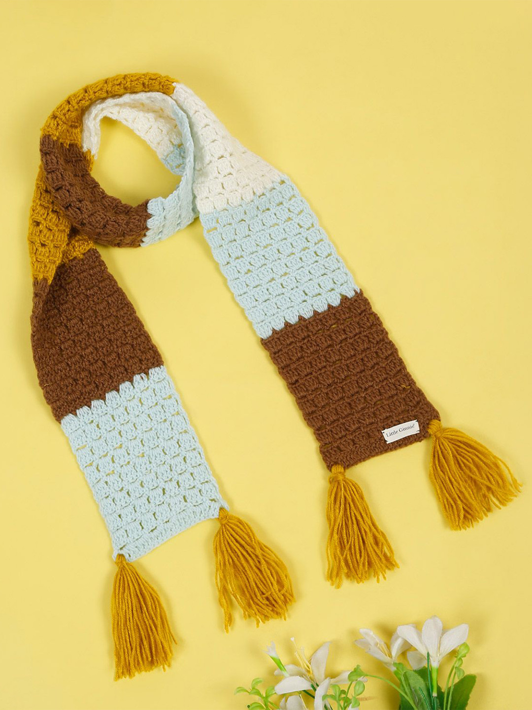 LITTLE GINNIE Self Design Woollen Muffler