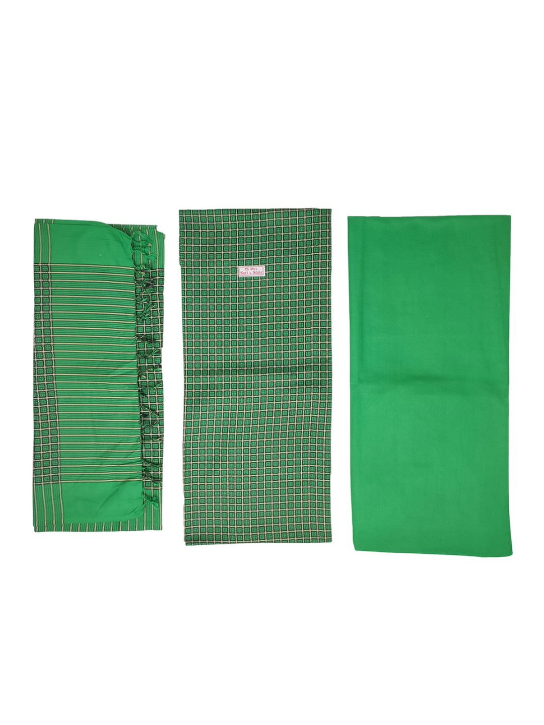 Vrinde Unstitched Checkered Woolen Dress Material