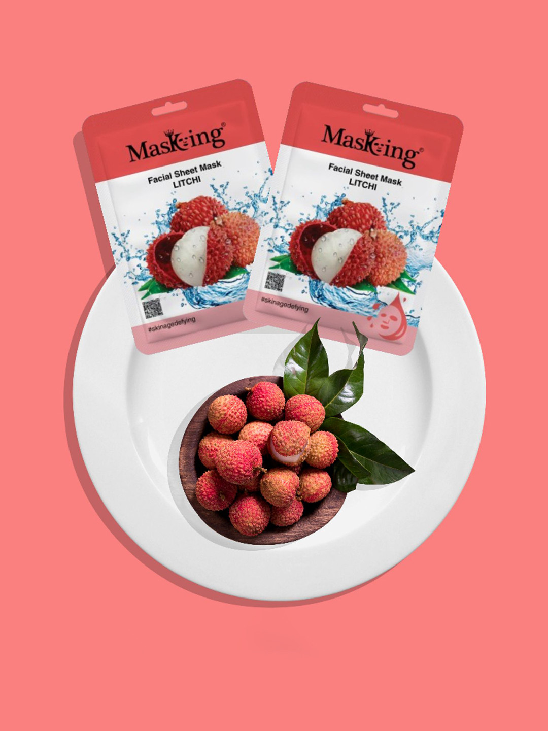 MasKing Set Of 3 Litchi Beauty Facial Sheet Mask For Skin Hydration - 1-Pcs Each