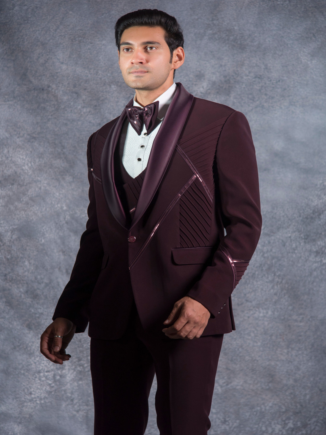 Denis Parkar Men Single-Breasted Five-Piece Ethnic Suit