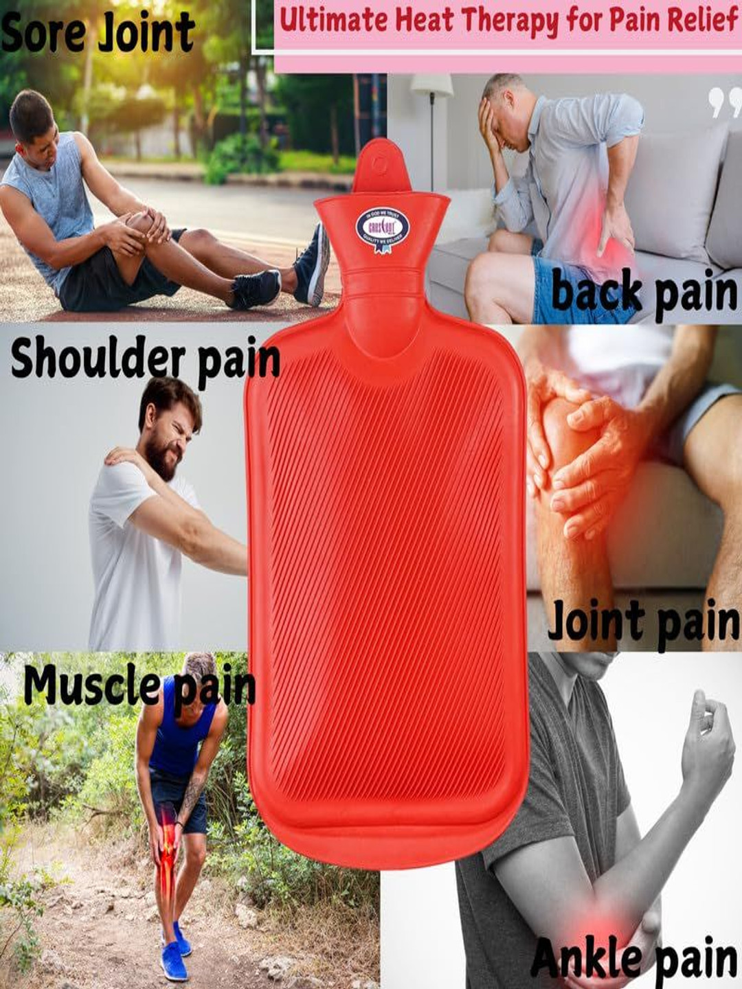 Adbeni Rubber Hot Water Bag For Pain Relief & Relaxation