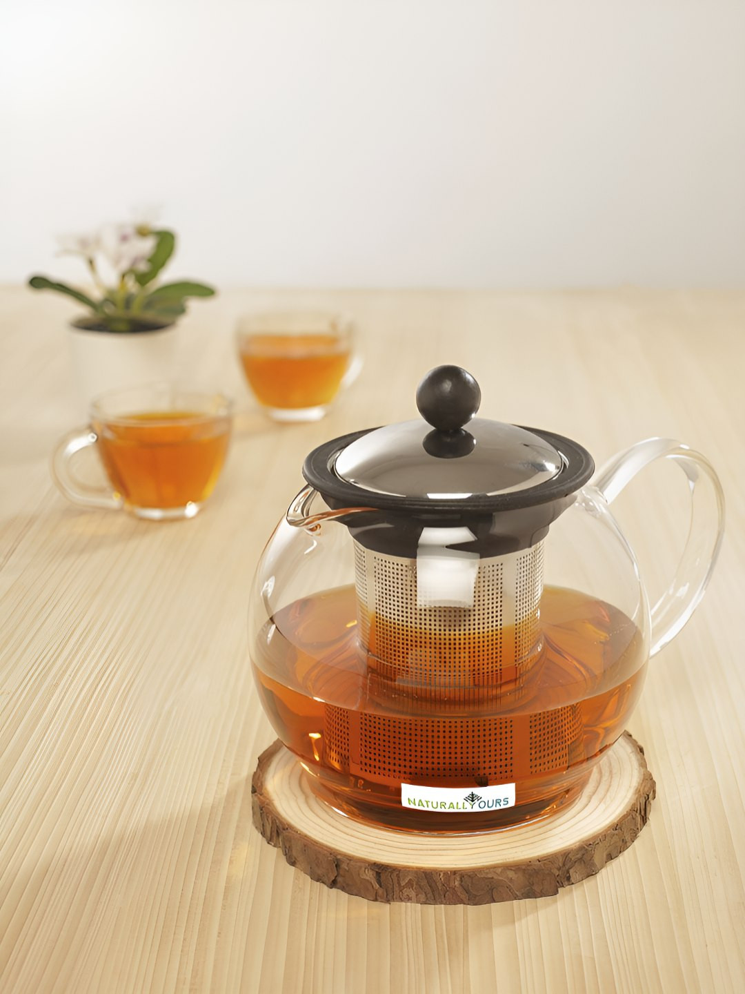 NATURALLY YOURS Transparent Glassware Tea Pot