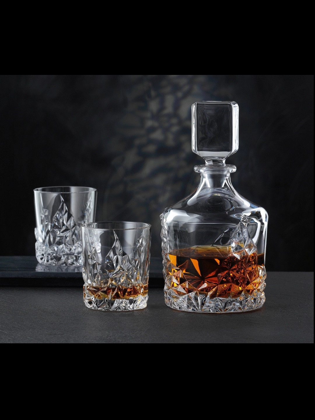 Nachtmann Transparent 3 Pieces Whisky Glass & Decanter