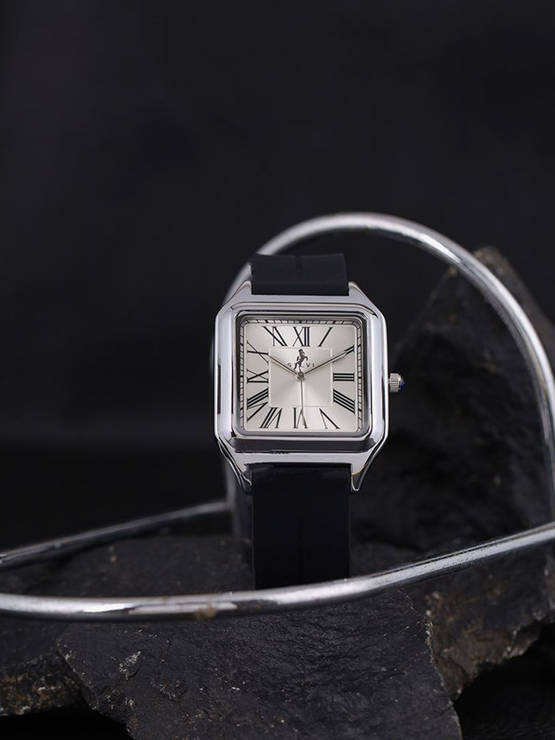Sylvi Men Patterned Dial & Straps Analogue Watch opus-white-silver-black