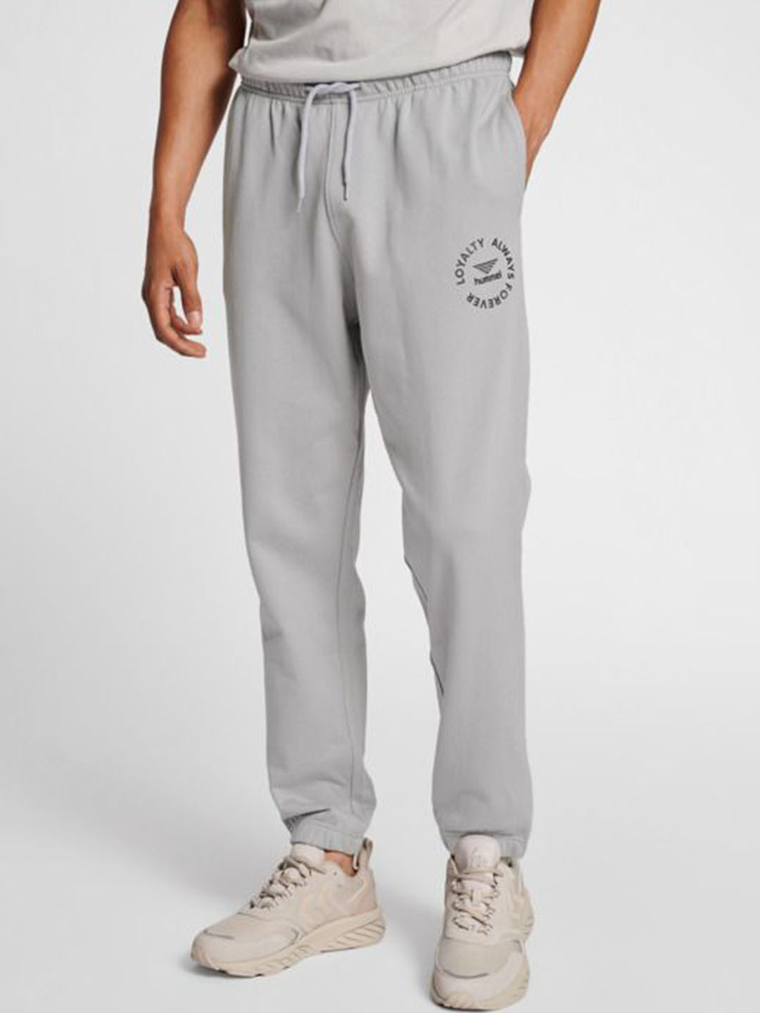 hummel Men Regular Fit Cotton Track Pants