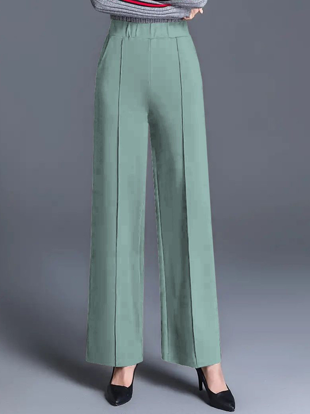 Jinax Women Relaxed Straight Leg Mid-Rise Parallel Trouser