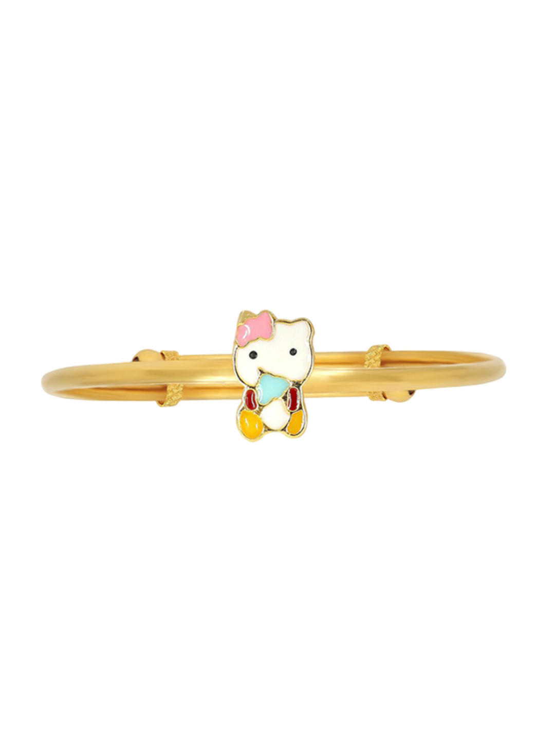 BHIMA 22K BIS Hallmark 916 Purity Yellow Gold Hello Kitty Bangle for Kids