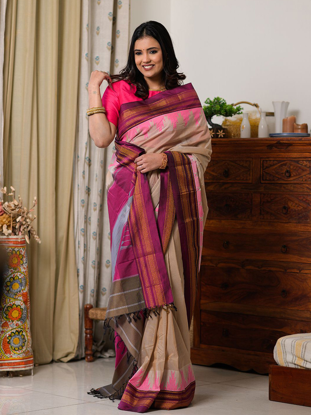 Weaves of Tradition Woven Design Ilkal Saree