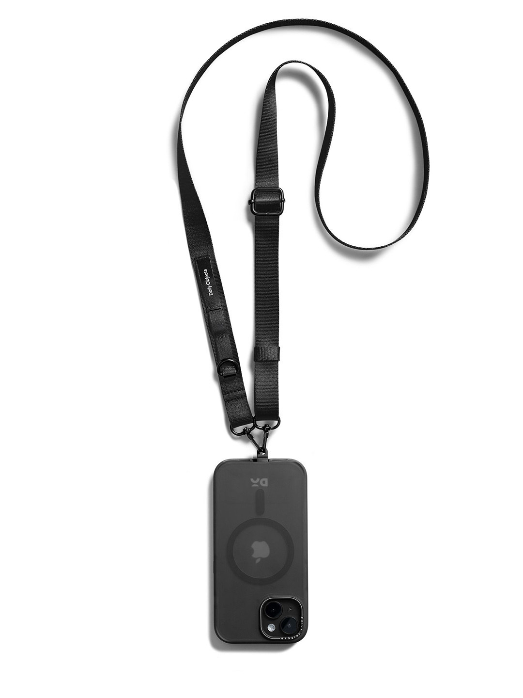 DailyObjects Black Printed Crossbody Utility Phone Lanyard