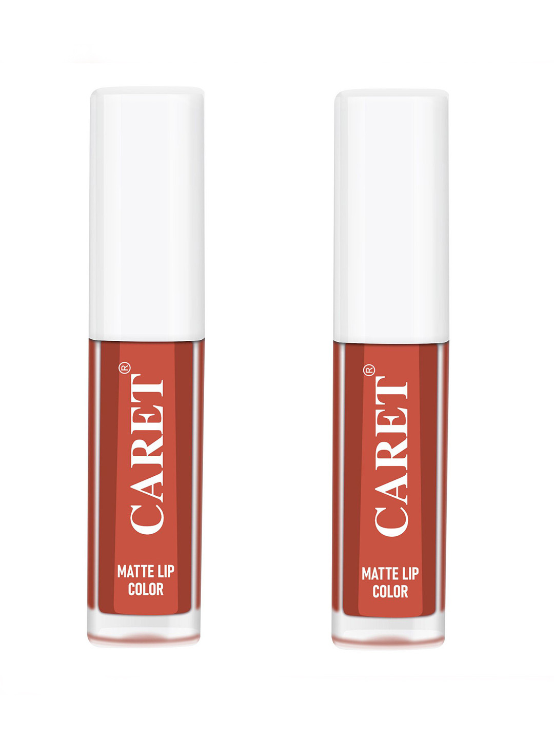 CARET ORGANIC Set Of 2 Made With Love Super-Pigmented Liquid Matte Lipsticks -4 ml -Nude 6