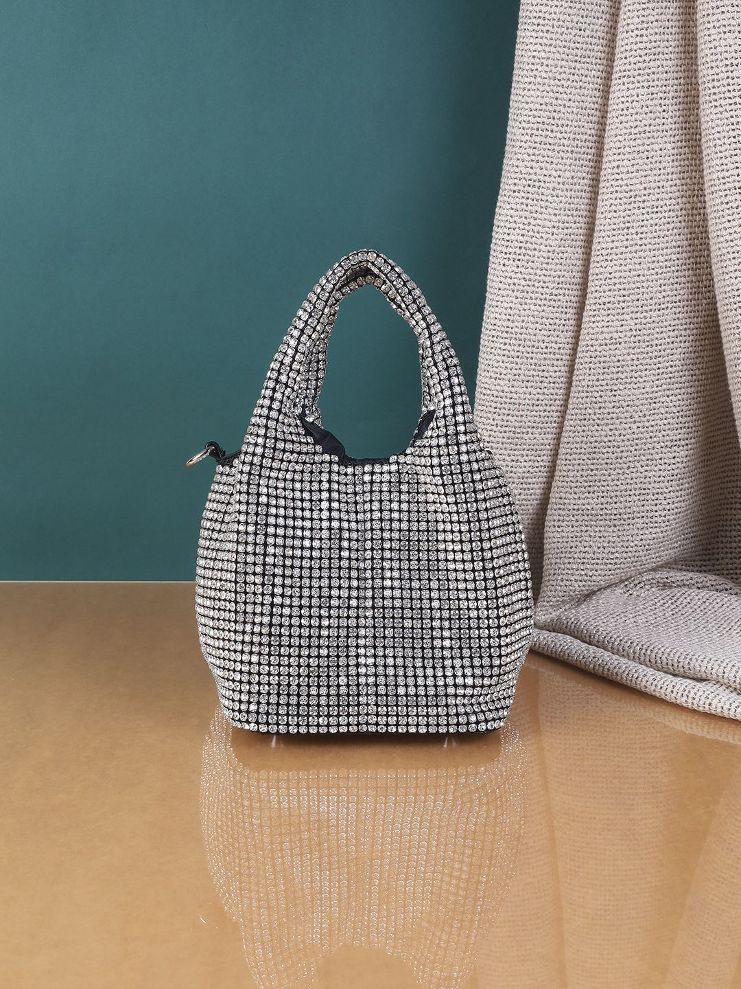 Cheemo Women Embellished Structured Handheld Bag