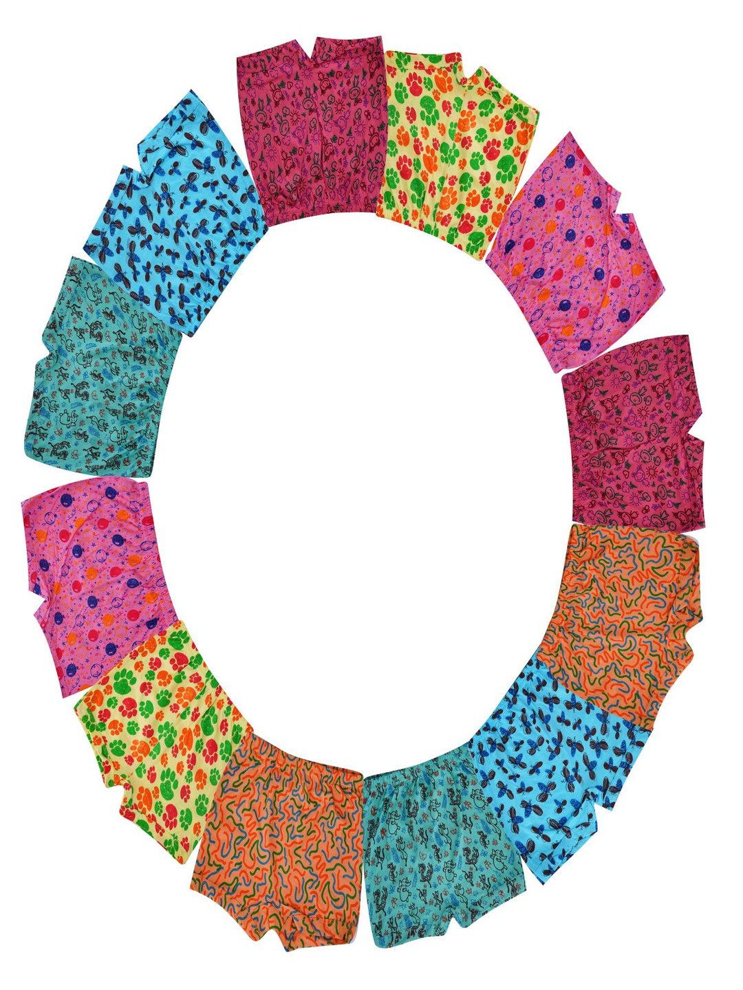 YELLOWDELIGHT Boys Pack Of 12 Printed Mid Rise Briefs YD 722 Gaja all over print (b) dr 0