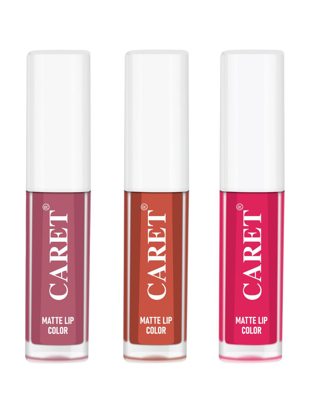 CARET ORGANIC Set Of 3 Super-Pigmented Liquid Matte Lipsticks - 6 ml - 2 - 6 - 4
