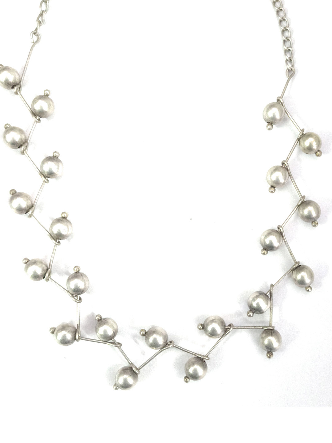 Dulcett Silver-Plated Zig-Zag Necklace