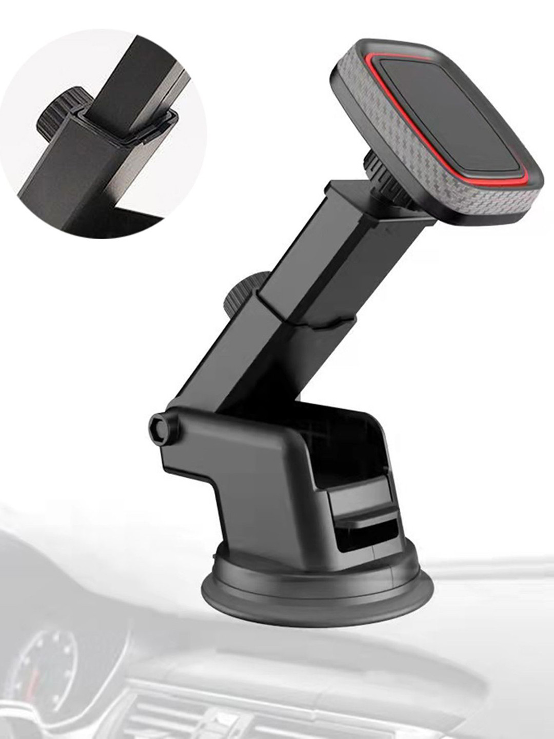 Flenzy 360 Rotation And Suction Cup Adjustable Long Arm Car Phone Holder Holster Cover