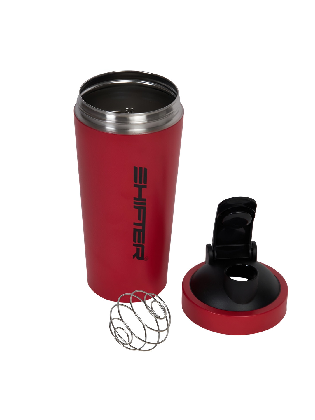 SHIFTER Red & Black Brand Logo Printed Stainless Steel Shaker Water Bottle-700 ml