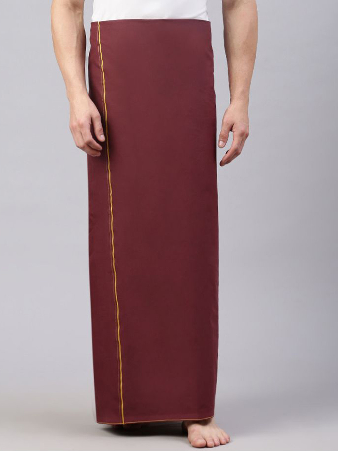 Alaya Men Solid Devotional Dhoti