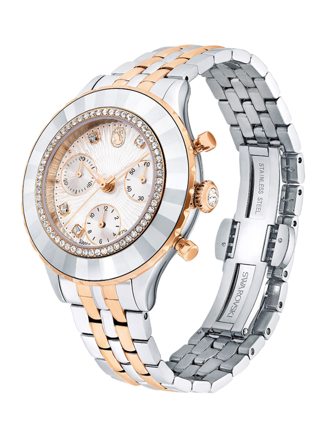 SWAROVSKI Women Analogue Watch OCTEA CHRONO:MB SIL//STS PRO