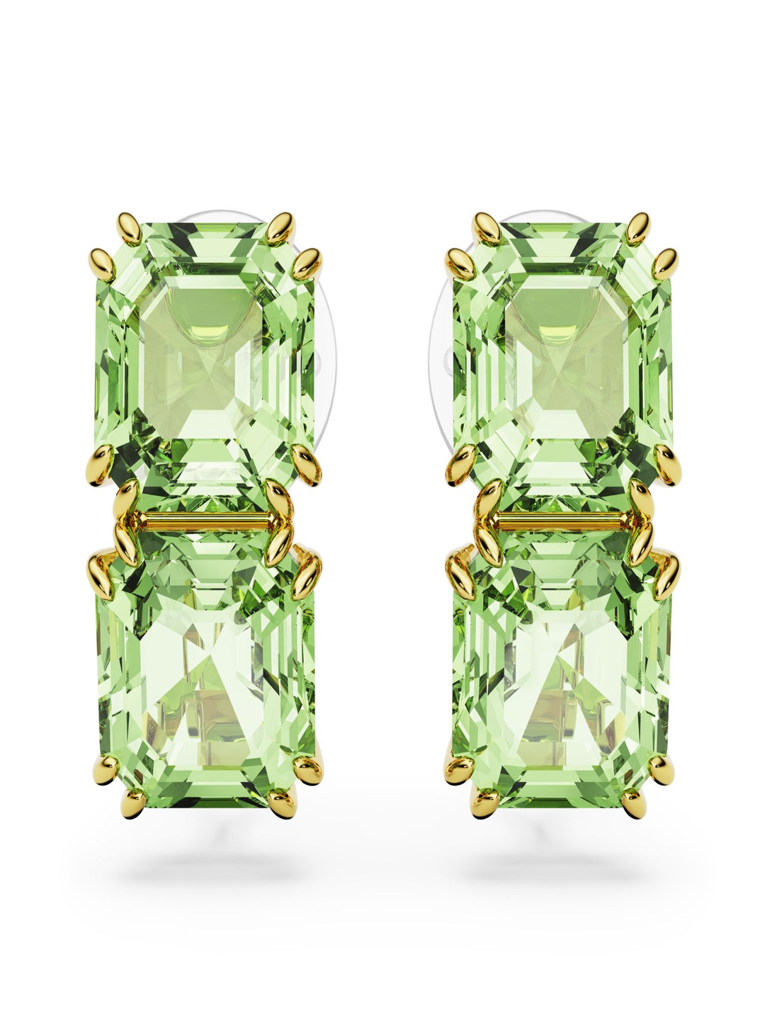 SWAROVSKI Gold Plated Crystal Studded Contemporary Shaped Ear Cuffs