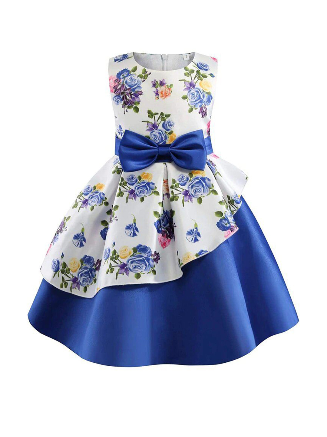 PURNKAMAAY TRENDZ Girls Floral Printed Fit & Flare Dress