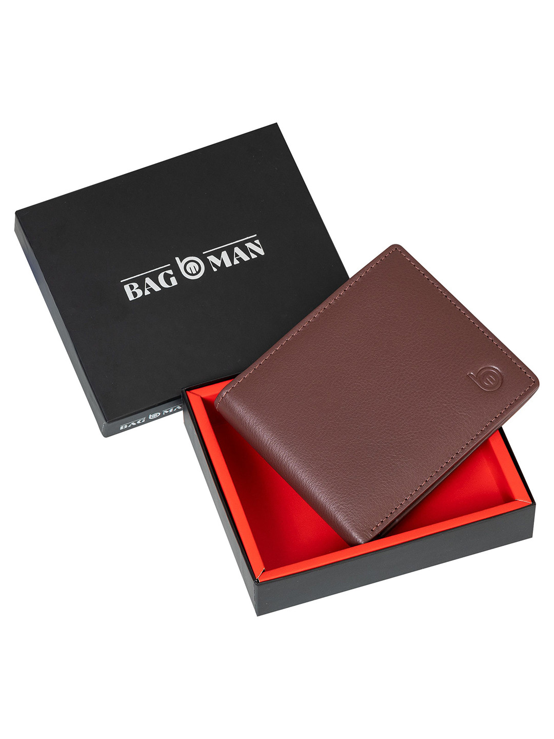 BAGMAN Men Leather Two Fold Wallet