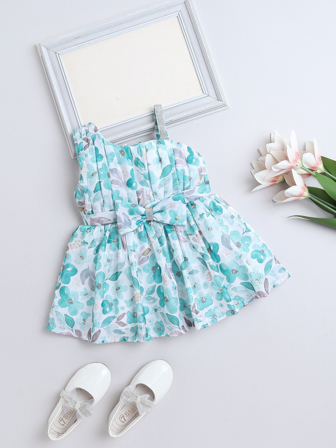 The Magic Wand Embellished One Shoulder Fit & Flare Dress