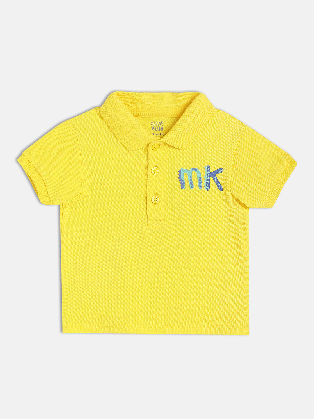 MINI KLUB Boys Typography Printed Polo Collar Cotton T-shirt