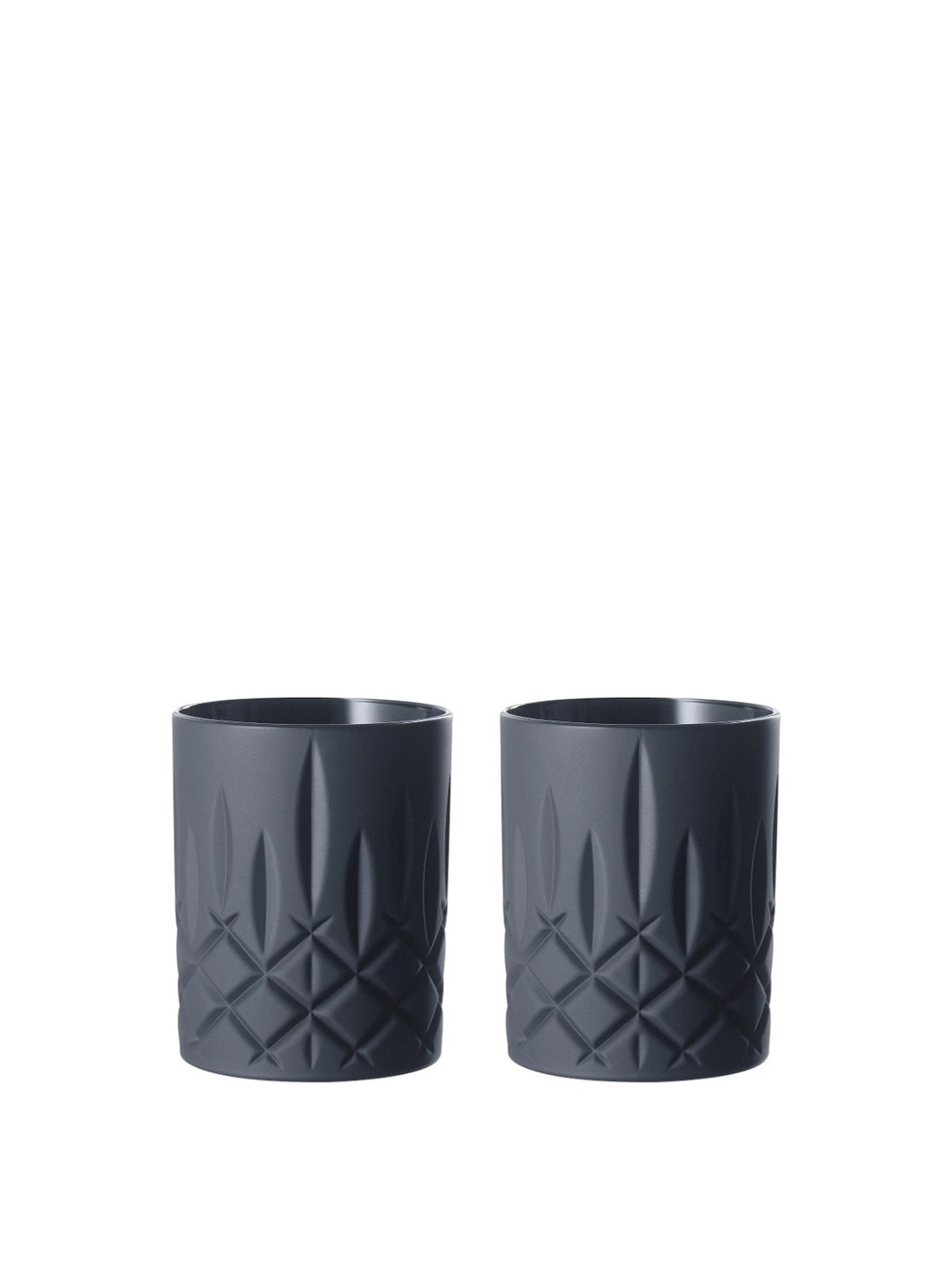 Nachtmann Noblesse Black 2 Pieces Textured Whisky Glasses