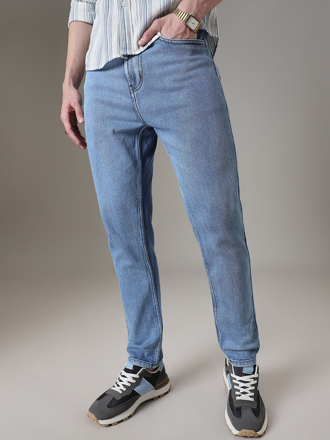 Banana Club Men Dark Blue Straight Fit Denim Jeans