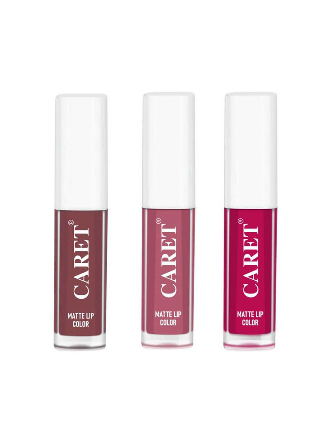 CARET ORGANIC Set Of 3 Super-Pigmented Liquid Matte Lipsticks - 6 ml - 1 - 2 - 5