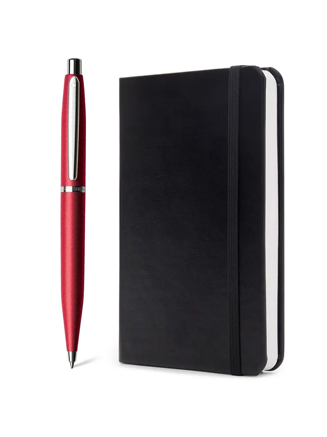 Sheaffer Excessive Red with Chrome Trim G9403 Ballpoint Pen with Small Notebook Giftset