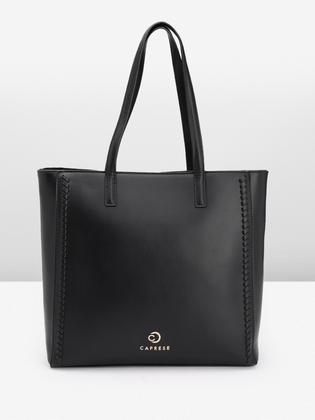Caprese Ramani Women Black Medium Tote Bag