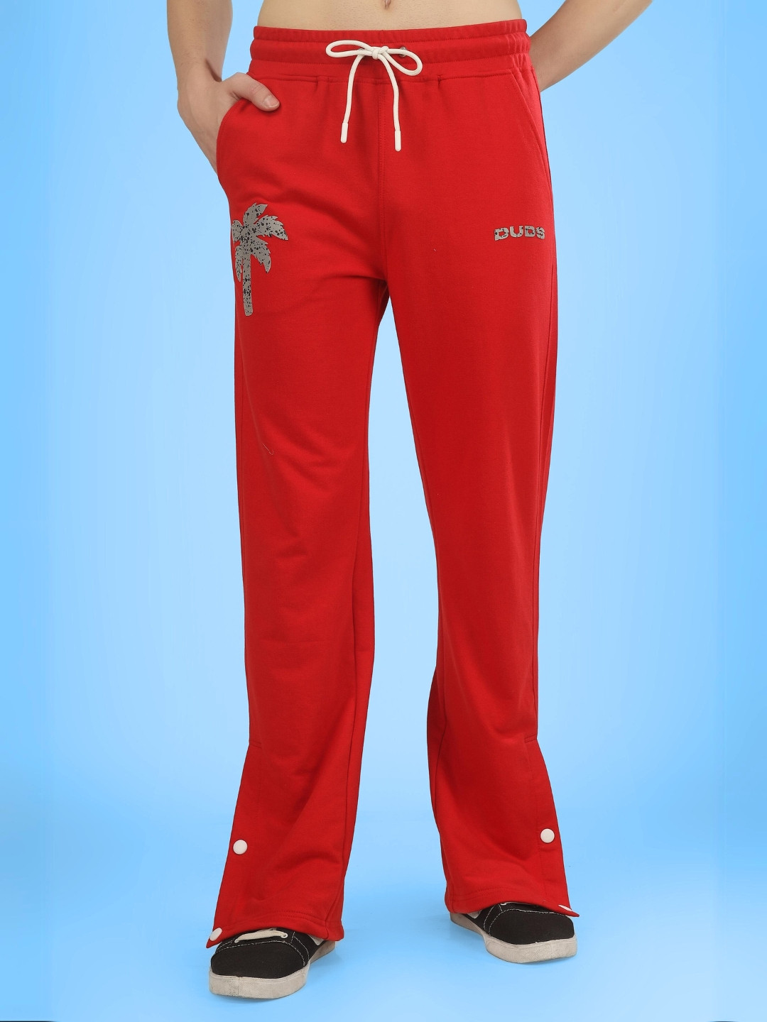 WEARDUDS Men Self Design Cotton Relaxed Fit Phoenix Track Pants