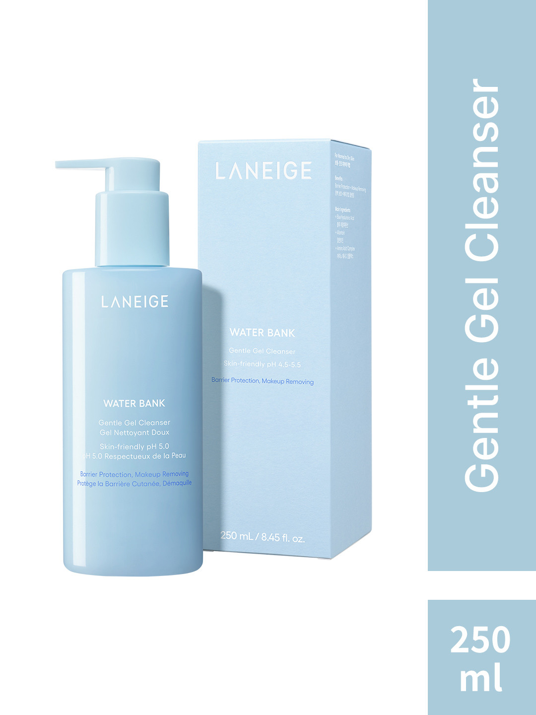 LANEIGE Water Bank Gentle Gel Cleanser with Blue Hyaluronic Acid - 250 ml