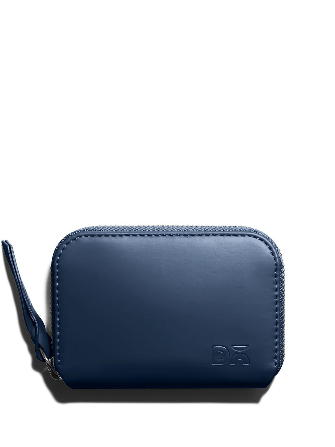 DailyObjects Unisex Ultramarine Blue Vegan Leather Zipper Slim Card & Coin Wallet