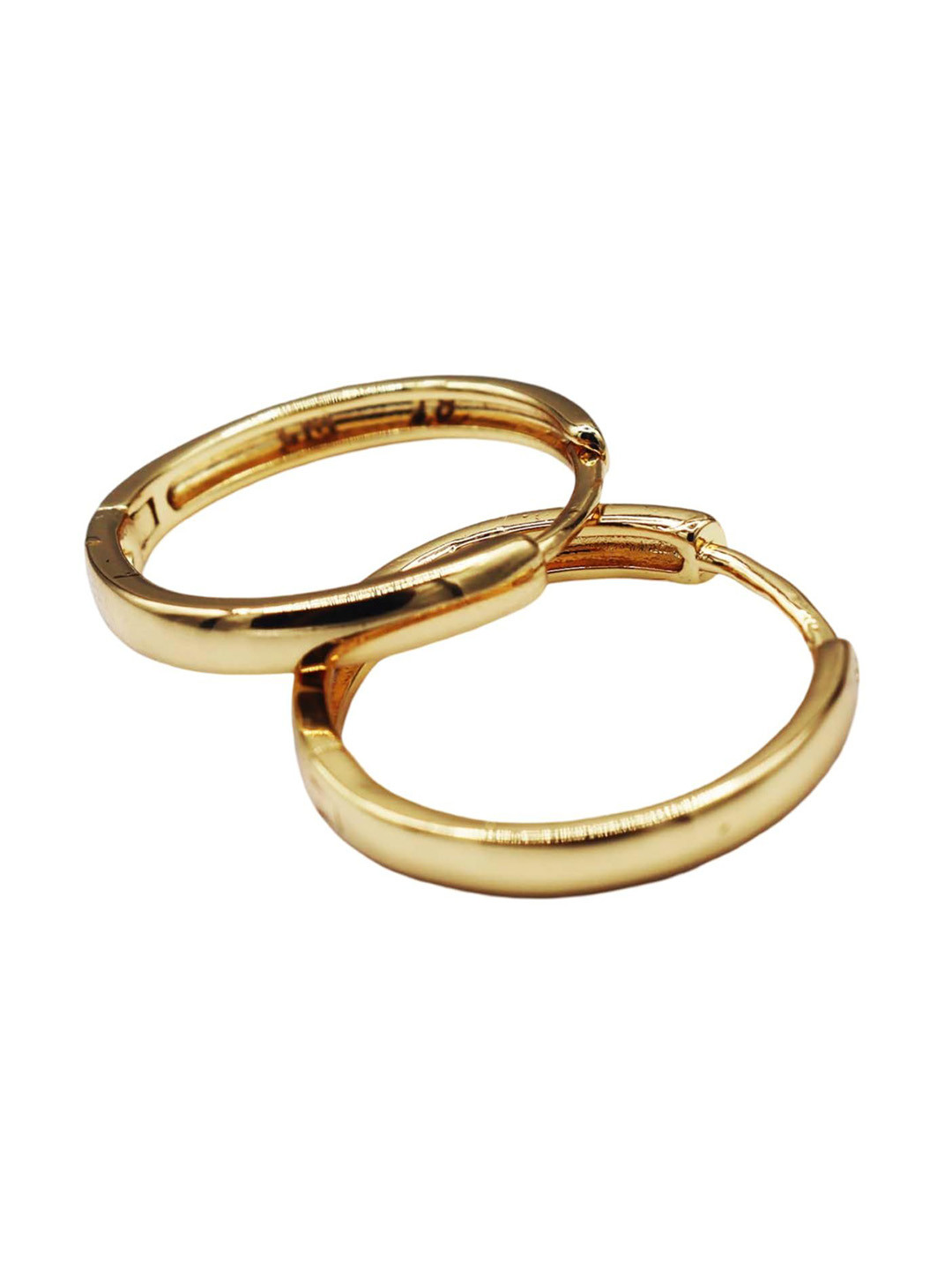 ISHI New York Rose Gold-Plated Simple Gold Hoops