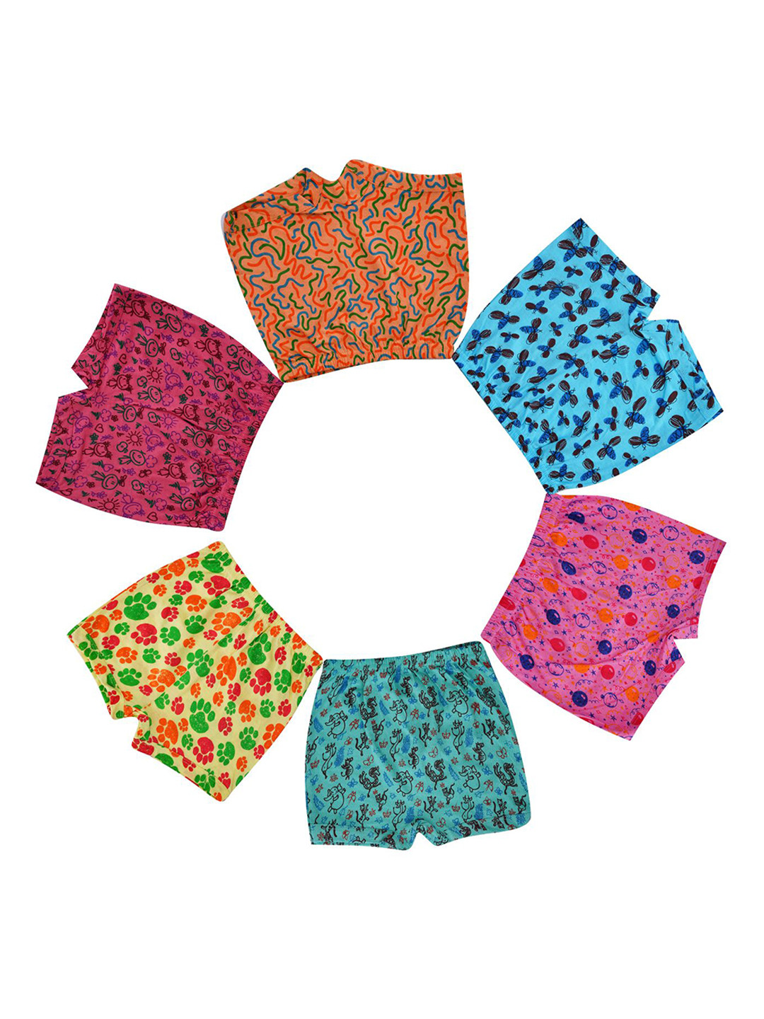 YELLOWDELIGHT Boys Pack Of 6 Mid Rise Briefs YD 721 Gaja all over print (b) dr 0-6m-6p